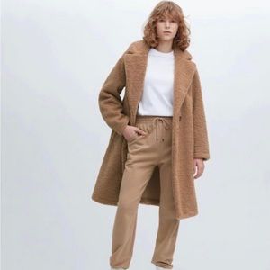 Pile-Lined Fleece Tailored Coat (brand new & never worn)